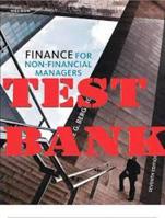 Finance for Non-Financial Managers 7th Canadian Edition by Pierre Bergeron Test Bank