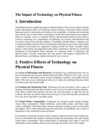 The Impact of Technology on Physical Fitness