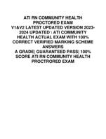 ATI RN COMMUNITY HEALTH PROCTORED EXAM V1&V2 LATEST