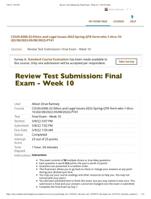 COUN-6306 Week 10 Final Exam Questions and Answers-2022