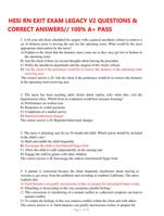 HESI RN EXIT EXAM LEGACY V2 QUESTIONS & CORRECT ANSWERS// 100% A+ PASS