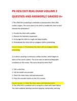 PN HESI EXIT REAL EXAM VOLUME 2 QUESTIOS AND ANSWERS// GRADED A+