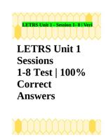 LETRS Unit 1 Sessions 1-8 Test | 100% Correct Answers