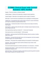 CCBMA Clinical Exam with Correct Answers 100% Verified