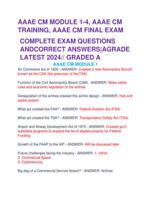 AAAE CM MODULE 1-4, AAAE CM TRAINING, AAAE CM FINAL EXAM  COMPLETE EXAM QUESTIONS ANDCORRECT ANSWERS|AGRADE LATEST 202