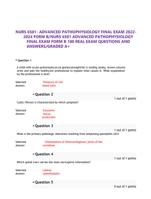 NURS 6501- ADVANCED PATHOPHYSIOLOGY FINAL EXAM 2022-2024 FORM B/NURS 6501 ADVANCED PATHOPHYSIOLOGY  FINAL EXAM FORM B 100 R