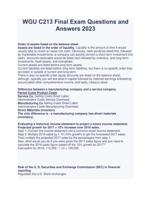 WGU C213 Final Exam Questions and Answers 2023