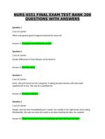 NURS 6551 FINAL EXAM LATEST 200 QUESTIONS WITH ANSWERS - 2024 TEST BANK