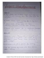 Hand written notes, English Grammer, Subject-Verb Agreement