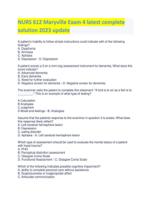 NURS 612 Maryville Exam 4 latest complete solution 2023 update