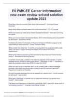 E6 PMK-EE Career Information new exam review solved solution update 2023