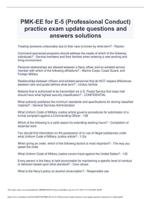 PMK-EE for E-5 (Professional Conduct) practice exam update questions and answers solutions