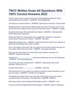 TNCC Written Exam All Questions With 100% Correct Answers 2023