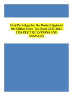 Ibsen's Oral Pathology for the Dental Hygienist 7th Edition Test Bank Solutions  (All Chapters )