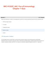 MIC 412LEC JAC: Fund of Immunology Chapter 1 Quiz