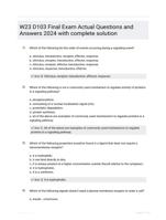 W23 D103 Final Exam Actual Questions and Answers 2024 with complete solution