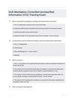 DoD Mandatory Controlled Unclassified Information (CUI) Training Exam