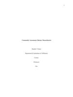 Community Assessment: Boston, Massachusetts