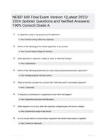 NEIEP 600 Final Exam Version 1(Latest 2023/ 2024 Update) Questions and Verified Answers| 100% Correct| Grade A