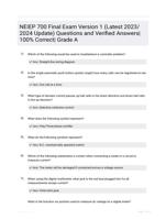 NEIEP 700 Final Exam Version 1 (Latest 2023/ 2024 Update) Questions and Verified Answers| 100% Correct| Grade A