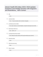 Advent Health EKG (New 2023/ 2024 Update) Questions and Verified Answers with Diagrams   and Illustrations_ 100% Correct