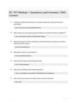 PC 707 Module 1 Questions and Answers 100% Correct