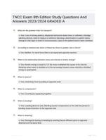 TNCC 8th Edition (QUESTIONS WITH ANSWERS GRADED A)