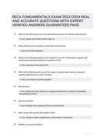 RECA FUNDAMENTALS EXAM 2023/2024 REAL AND ACCURATE QUESTIONS WITH EXPERT VERIFIED ANSWERS GUARANTEED PASS