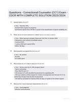 Questions - Correctional Counselor (CC1) Exam - CDCR