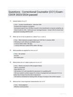 Questions - Correctional Counselor (CC1) Exam - CDCR 2023/2024 passed