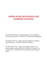 AMMO 49 2023 QUESTIONS AND  VERIFIED ANSWERS