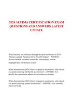 2024 ALTIMA CERTIFICATION EXAM  QUESTIONS AND ANSWERS LATEST  UPDATE