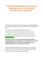 ADVANCED MEDSURG FINAL EXAM||  MEDSURG FINAL EXAM WITH  RATIONALES || GRADED A+