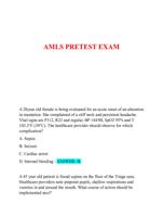 AMLS PRETEST EXAM QUESTIONS AND ANSWERS