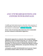 ANCC FNP BOARD QUESTIONS AND  ANSWERS WITH RATIONALES