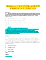 NURS 6550 FINAL EXAM – WALDEN UNIVERSITY SUMMER 2023