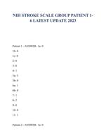 NIH STROKE SCALE GROUP PATIENT 1- 6 LATEST UPDATE 2023