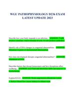 WGU PATHOPHYSIOLOGY D236 EXAM  LATEST UPDATE 2023