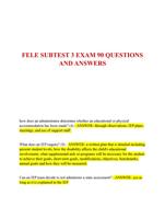 FELE SUBTEST 3 EXAM 90 QUESTIONS  AND ANSWERS