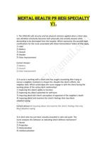 Mental Health PN Hesi Specialty V1