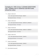 Comptia A+ 1001 (Core 1) EXAM QUESTIONS (501 TERMS) WITH VERIFIED DEFINITIONS UPDATED 2024