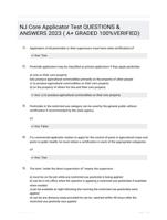 NJ Core Applicator Test Study Guide Graded A+