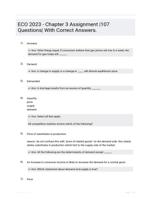 ECO 2023 - Chapter 3 Assignment |107 Questions| With Correct Answers.