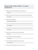 Notary Public STUDY GUIDE / 27 Correct Questions &