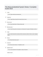 The Musculoskeletal System Notes l Complete Guide 2023