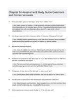 Chapter 24 Assessment Study Guide Questions and Correct Answers