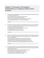 Chapter 10 Concepts of Emergency Preparedness |31 Questions| With Correct Answers.