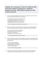 Chapter 33: Concepts of Care for Patients With Vascular Problems Ignatavicius: Medical-Surgical Nursing, 10th Edition questions with correct answers