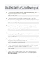 NHA CCMA EXAM QUESTIONS AND ANSWERS 2024