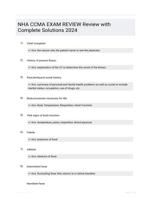 NHA CCMA EXAM REVIEW Review with Complete Solutions 2024